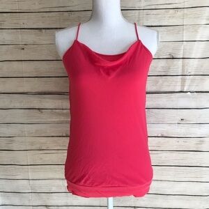 Express Pink Sheer Lined Racerback Top
